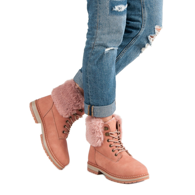 SDS Pink Trappers With Fur 2