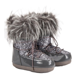 Fashionable snow boots grey 1