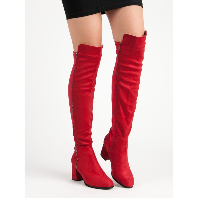 Super Me Red suede boots 2