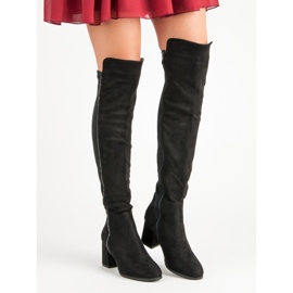 Super Me Black suede boots 1