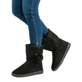 Mukluki With Sheepskin black 1