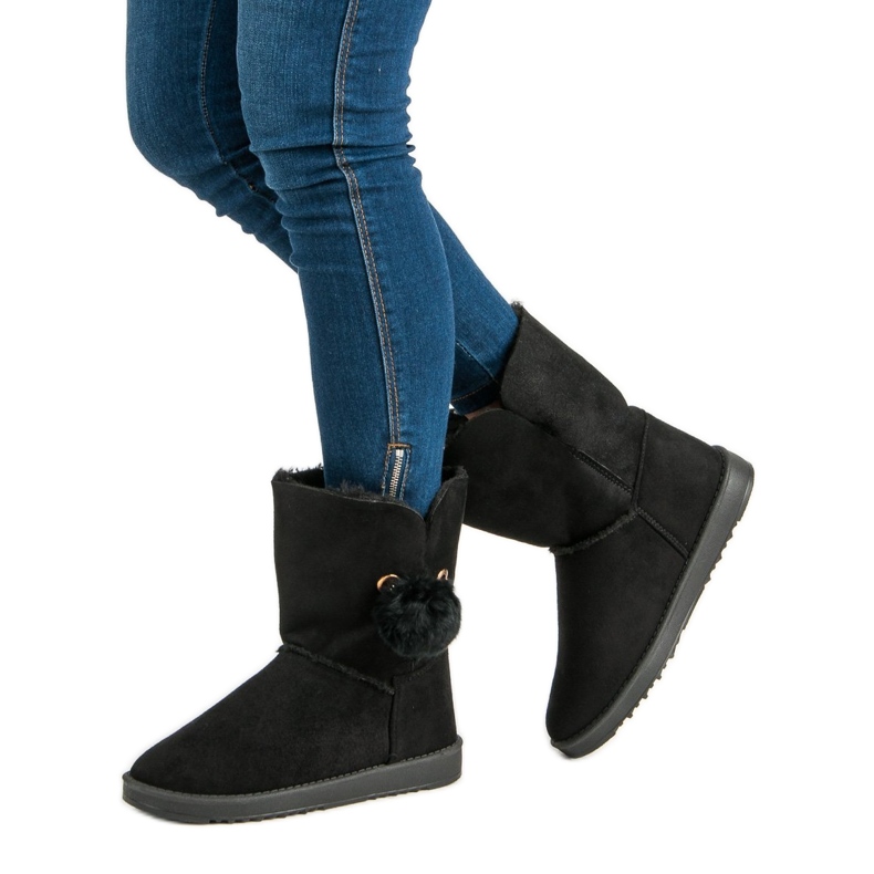 Mukluki With Sheepskin black 1