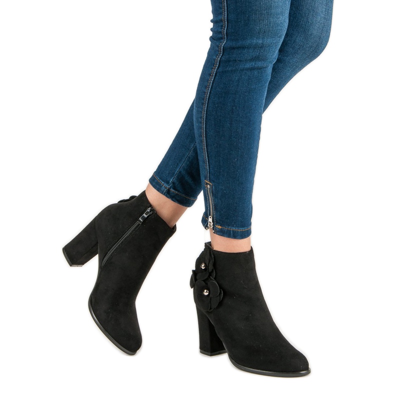 Suede Booties On A Bar black 2