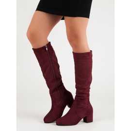 Nio Nio Classic maroon boots red 1