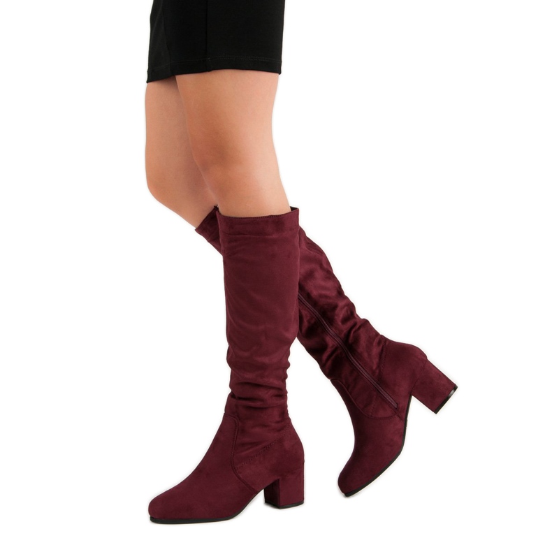 Nio Nio Classic maroon boots red 2