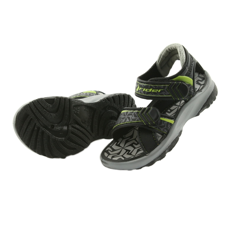 Rider black and gray sandals to the water 80608 for Velcro 4
