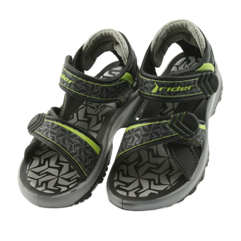 Rider black and gray sandals to the water 80608 for Velcro 3