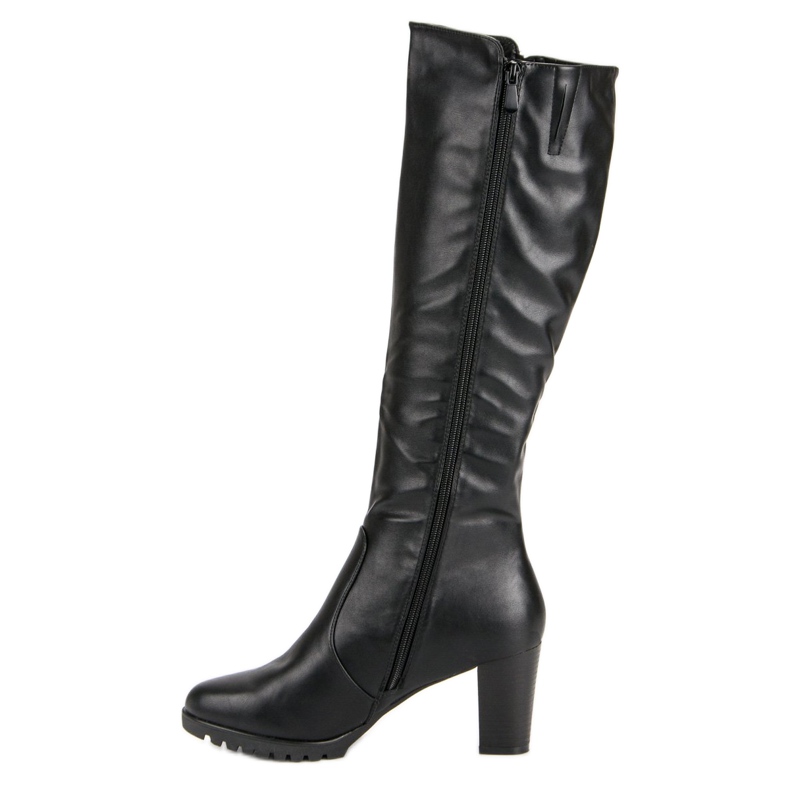 Super Me Black boots with a zipper 2