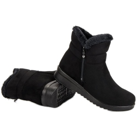 Warm suede boots black 2