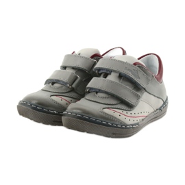 Gray brogues children's shoes with Velcro Ren But 3047 red multicolored grey 3