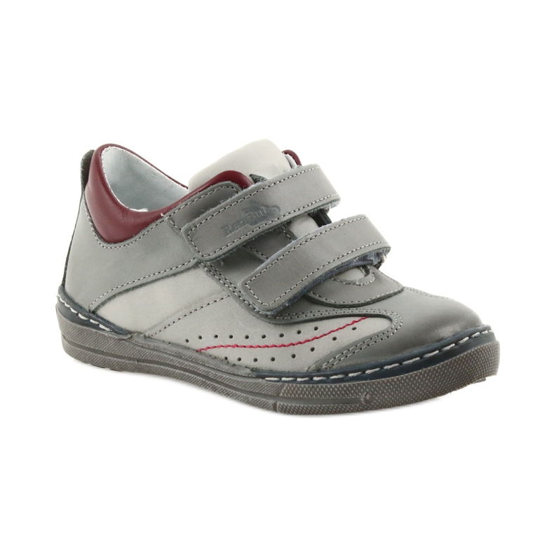 Gray brogues children's shoes with Velcro Ren But 3047 red multicolored grey 1