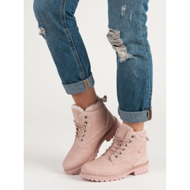 Classic pink hiking boots 2