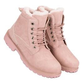 Classic pink hiking boots 1