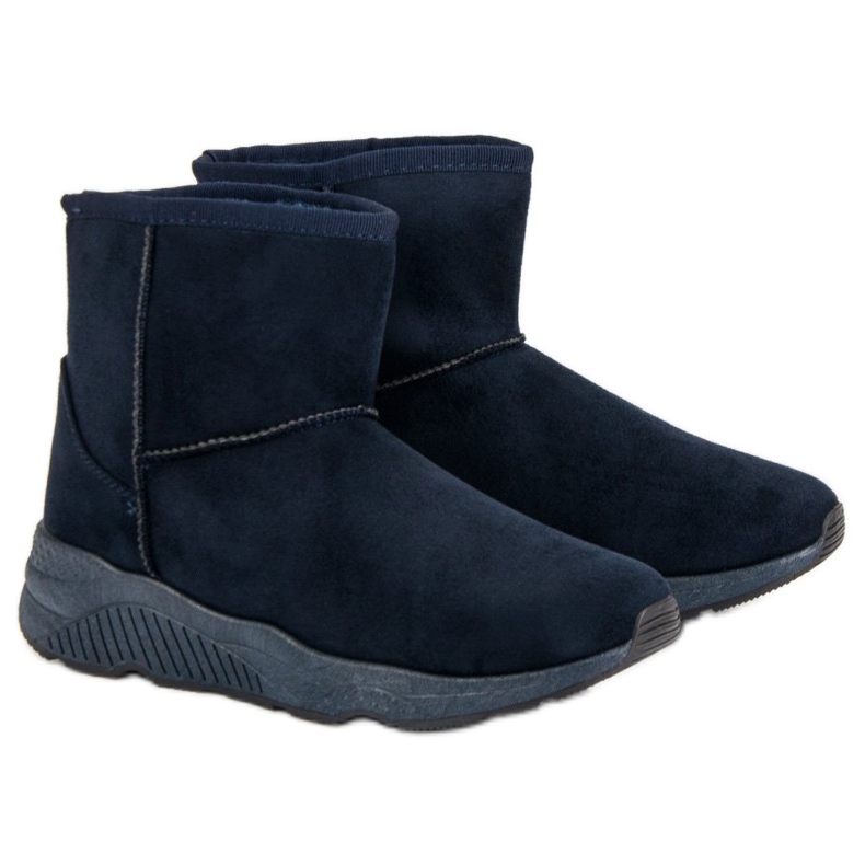 Snow Boots On The Platform blue navy blue 1