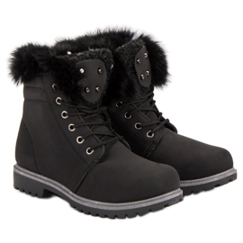 Queentina Black trappers with fur 1