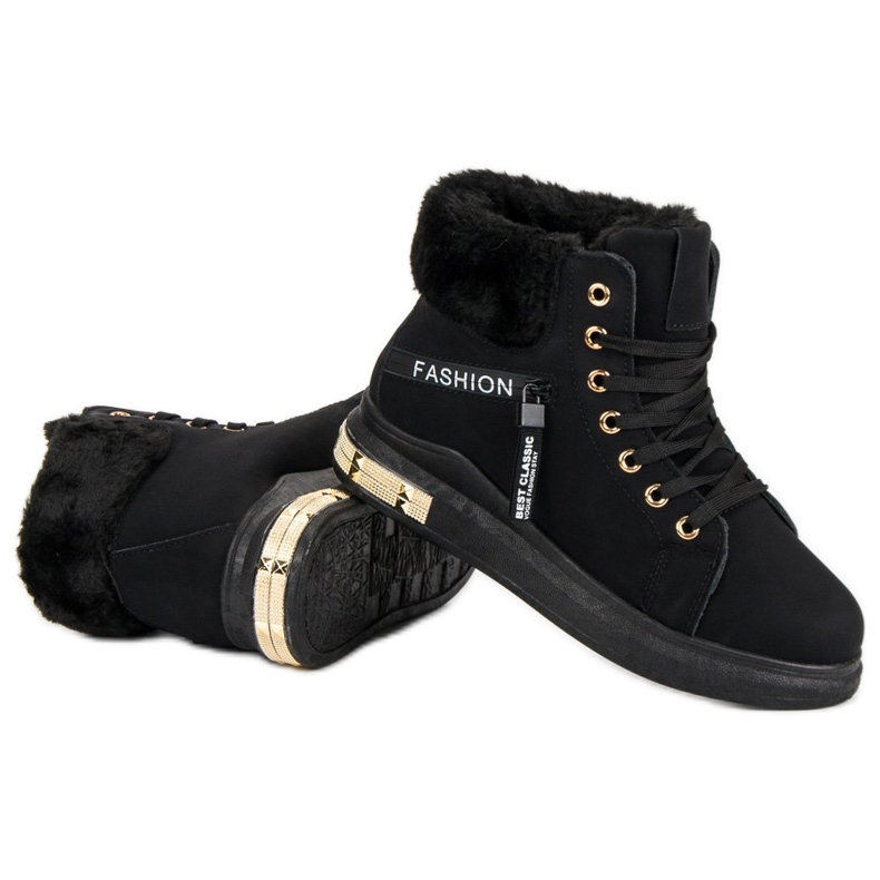 Insulated High Sneakers black 1