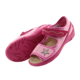 Befado children's shoes sandals a leather insert 433X032 pink grey 4