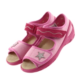 Befado children's shoes sandals a leather insert 433X032 pink grey 3