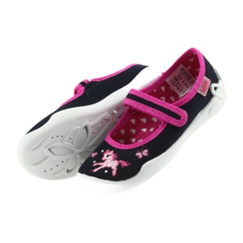 Befado children's shoes ballerina slippers 114X323 pink navy blue 5