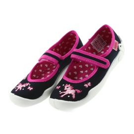 Befado children's shoes ballerina slippers 114X323 pink navy blue 4