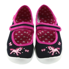 Befado children's shoes ballerina slippers 114X323 pink navy blue 3