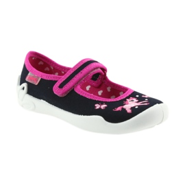 Befado children's shoes ballerina slippers 114X323 pink navy blue 1 Befado children's shoes ballerina slippers 114X323 pink navy blue 1