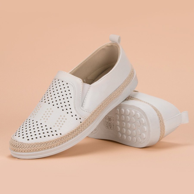 Openwork Slip On Sneakers white 2