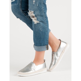 Openwork Slip On Sneakers grey 2