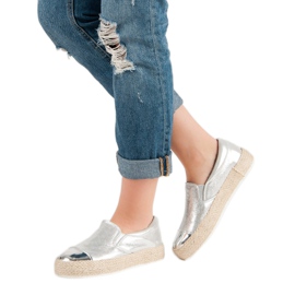 Fashionable Silver Sneakers grey 2