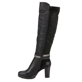 SDS Fashionable boots on the post black 1 SDS Fashionable boots on the post black 1