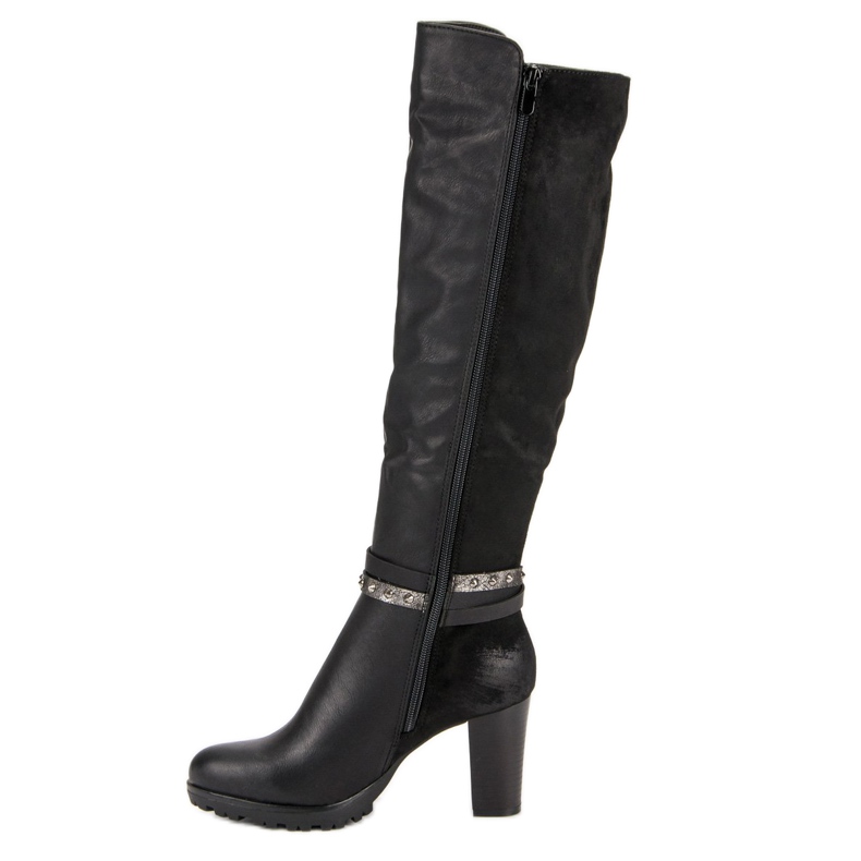 SDS Fashionable boots on the post black 1 SDS Fashionable boots on the post black 1