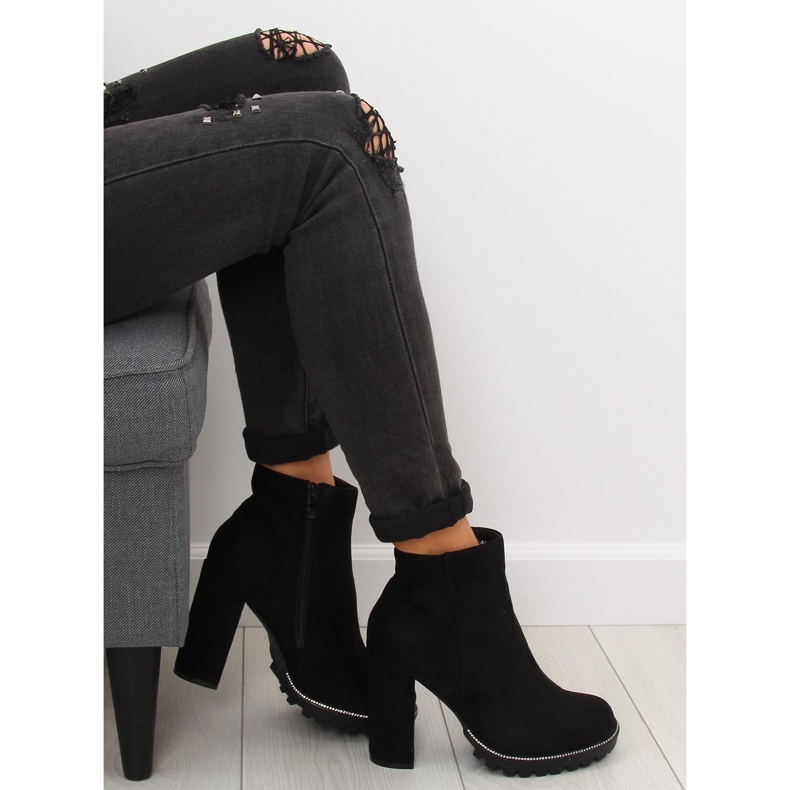 Black high-heeled boots 58-581 Black 2