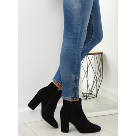 Black high heels OM803 Black boots 1