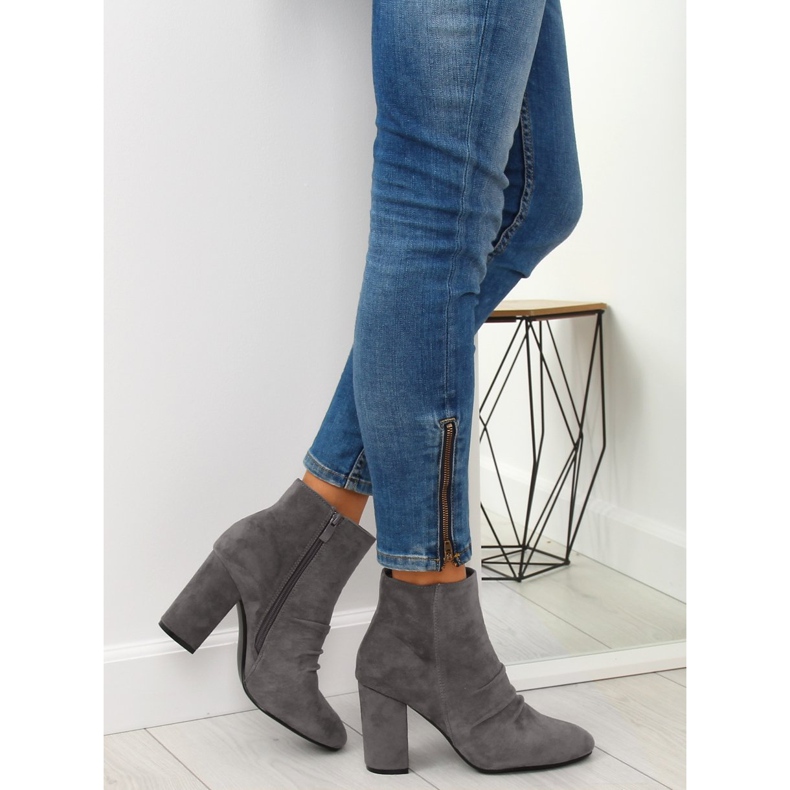 Gray high-heeled boots OM803 Gray grey 1