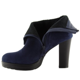 Navy blue high-heeled boots BK3233 Navy 2