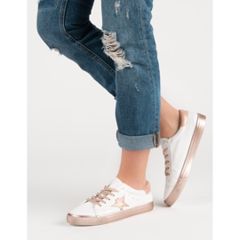 Stylish Low Sneakers white yellow 2