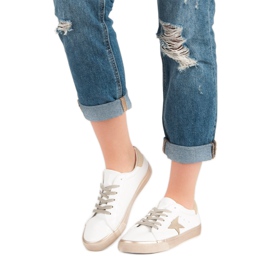 Stylish Low Sneakers white yellow 1 Stylish Low Sneakers white yellow 1