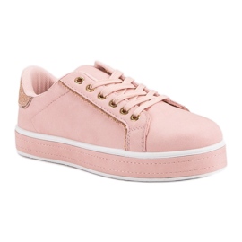 Comfortable Sports Shoes yellow pink 1