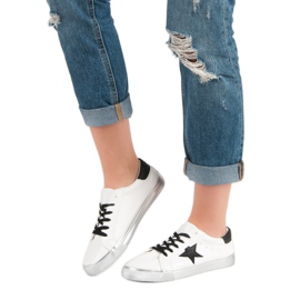 Stylish Low Sneakers white black grey 1