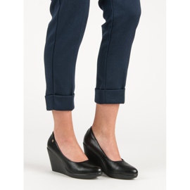 J. Star Black Wedge Pumps 1