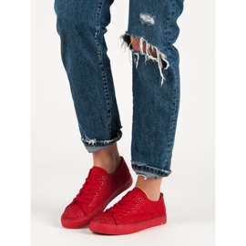 Sport Red Sneakers With Crystals 1
