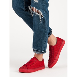 Sport Red Sneakers With Crystals 2