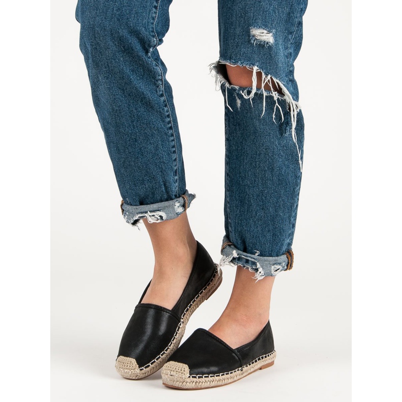 Small Swan Black Classic Espadrilles 1