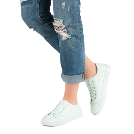 Sport Mint Sneakers With Crystals green 2