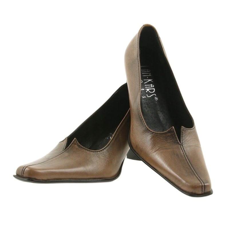 Leather pumps brown 2