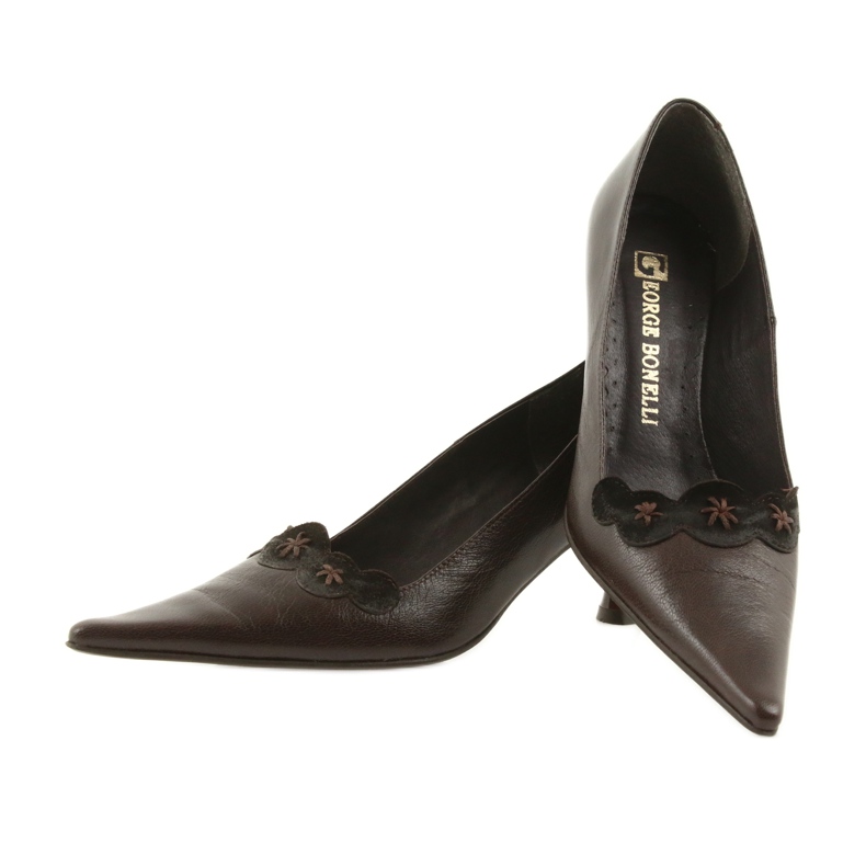 Leather pumps brown 2