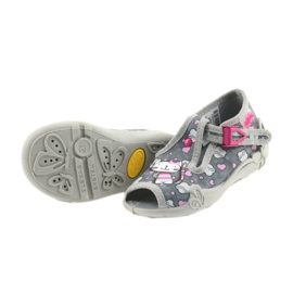Befado slippers children's shoes 213P107 grey pink 4