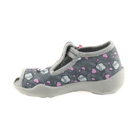 Befado slippers children's shoes 213P107 grey pink 2