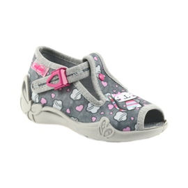 Befado slippers children's shoes 213P107 grey pink 1