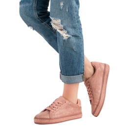 Sports shoes with crystals pink 2 Sports shoes with crystals pink 2